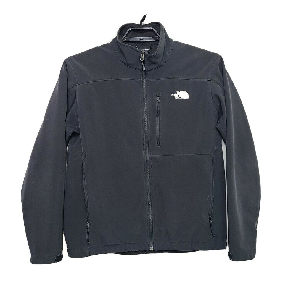 the north face mens full zip soft shell jacket size large black